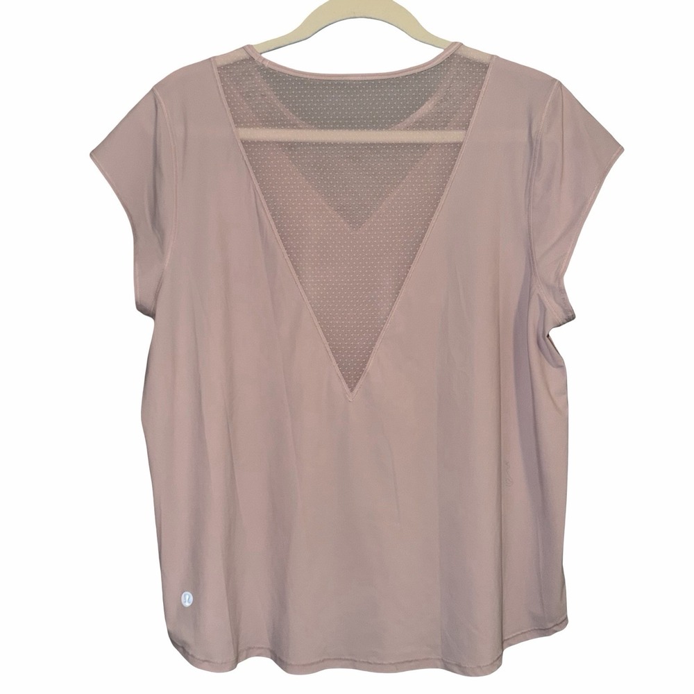 Lululemon For The Run Tee With Mesh v. Blush Women's 12/14 - Picture 2 of 5